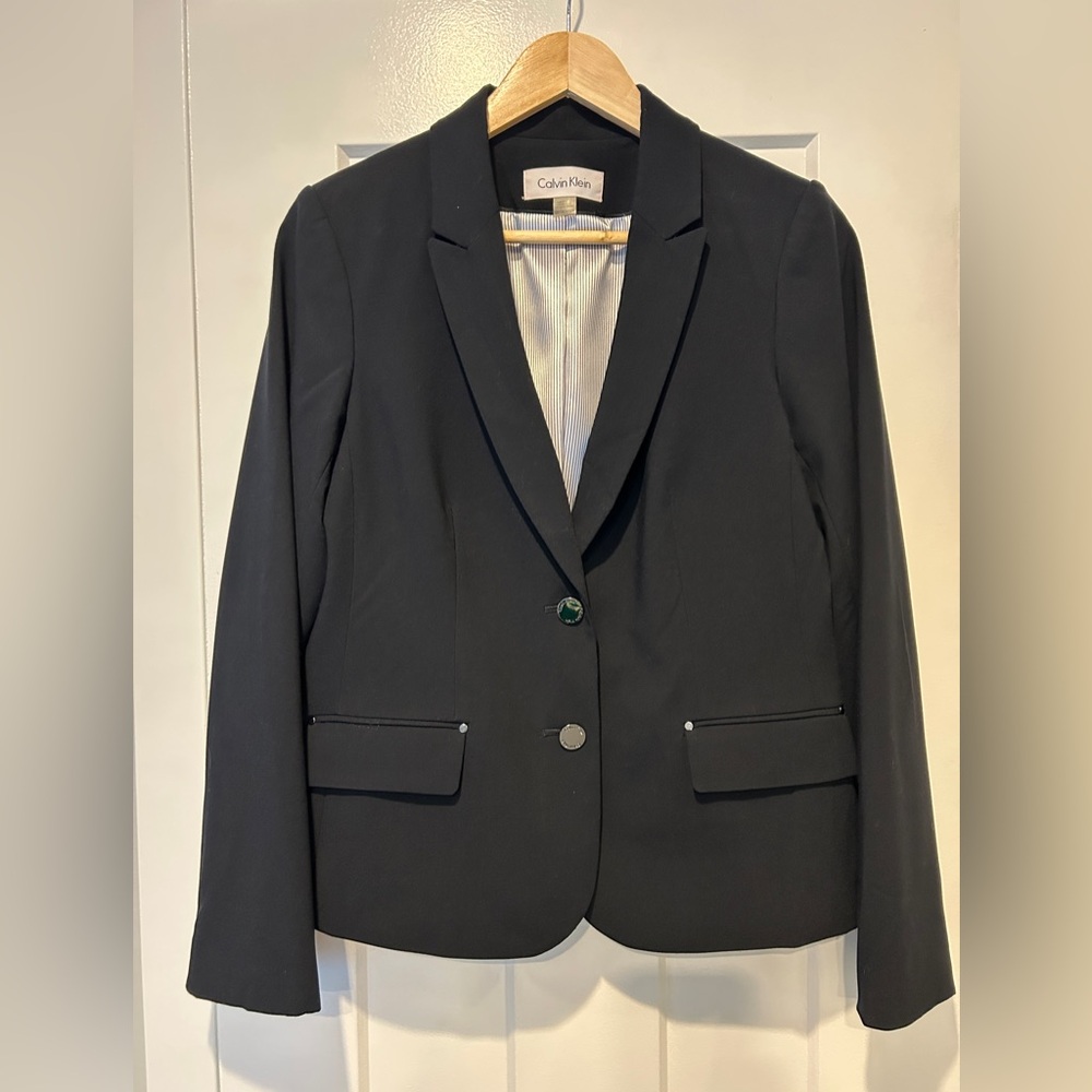 Calvin Klein Women's Classic Navy Suit Jacket
